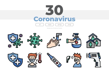 30 Coronavirus Icons