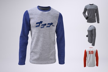 Man's Long Sleeve T-Shirt Mock-Up