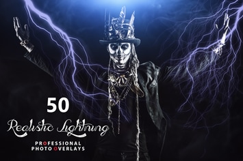 50 Realistic Lightning Overlays