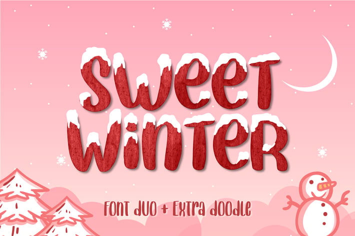  Sweet Winter - Layered Font Duo