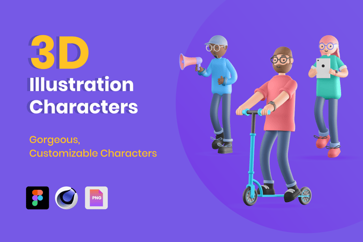 3D Illustration Characters Kit