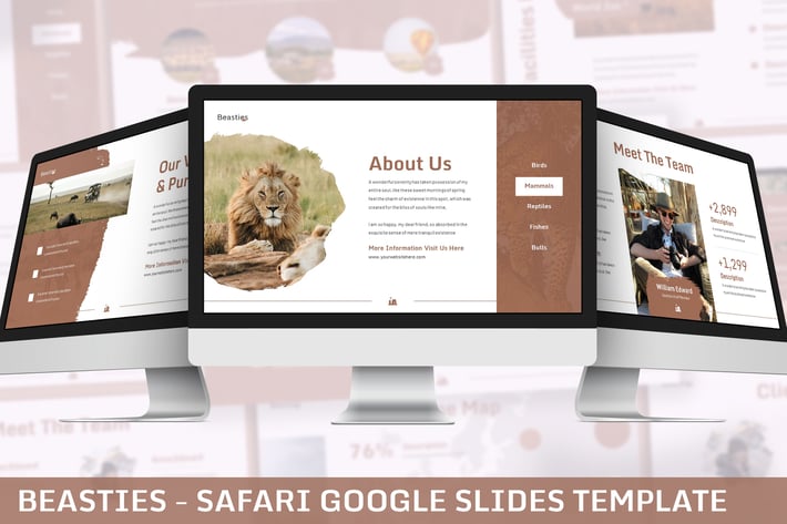 Beasties - Safari Google Slides Template