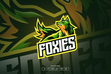 Foxies esport logo template