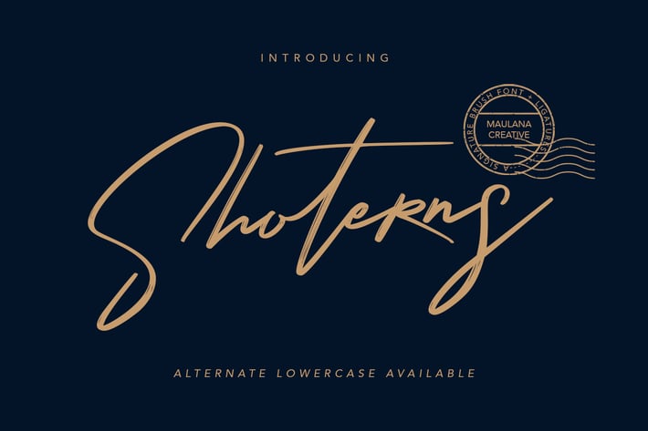 Shoterns Signature Brush Font