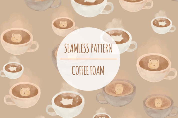 Coffee Foam – Seamless Pattern