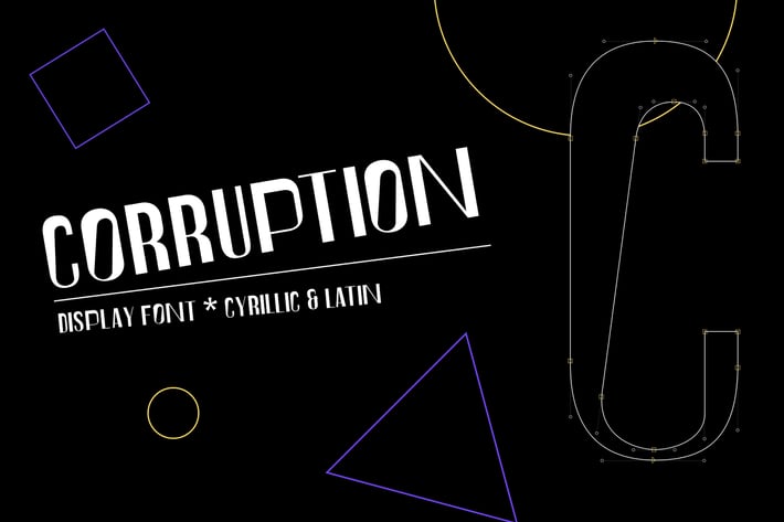 Corruption font
