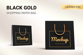 Shopping paper bag mockup