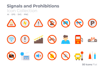 Signals and Prohibitions Color Icon