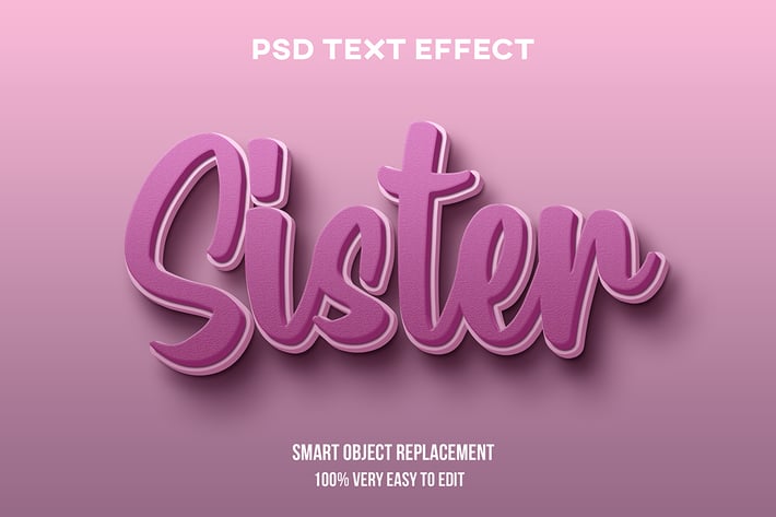 Pink pastel text effect