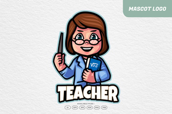 Teacher Cartoon Logo