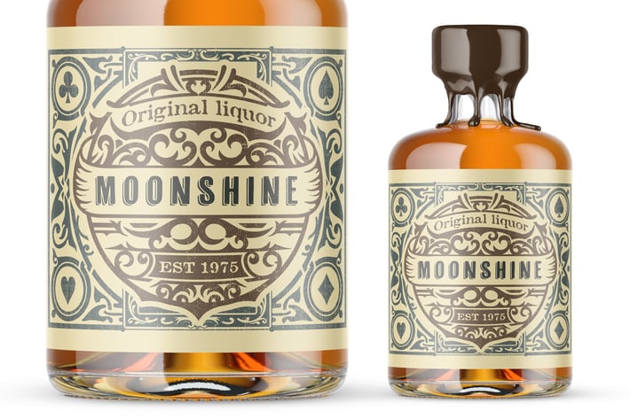 Vintage Liquor Label Packaging Layout 