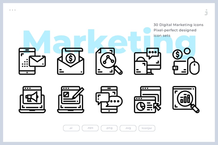 30 Digital Marketing Icons