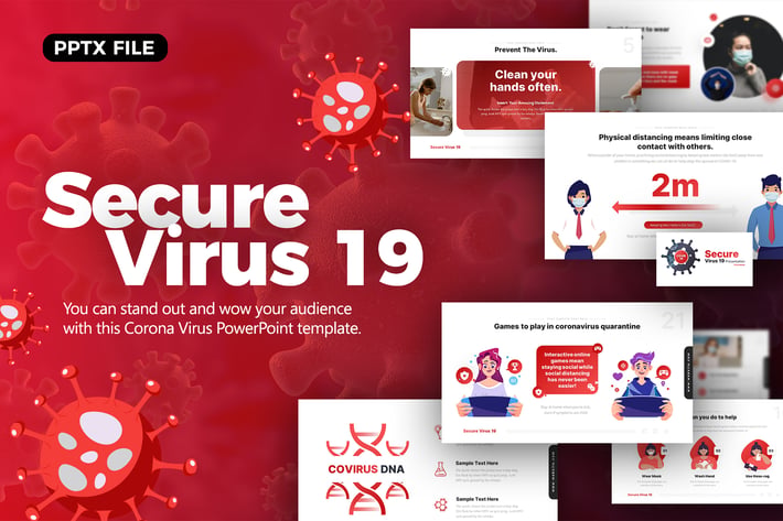 Secure Virus 19 Medical Powerpoint Template
