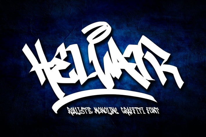 Helvair - Realistic Monoline Graffiti Font