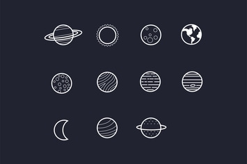 11 Solar System Planet Icons