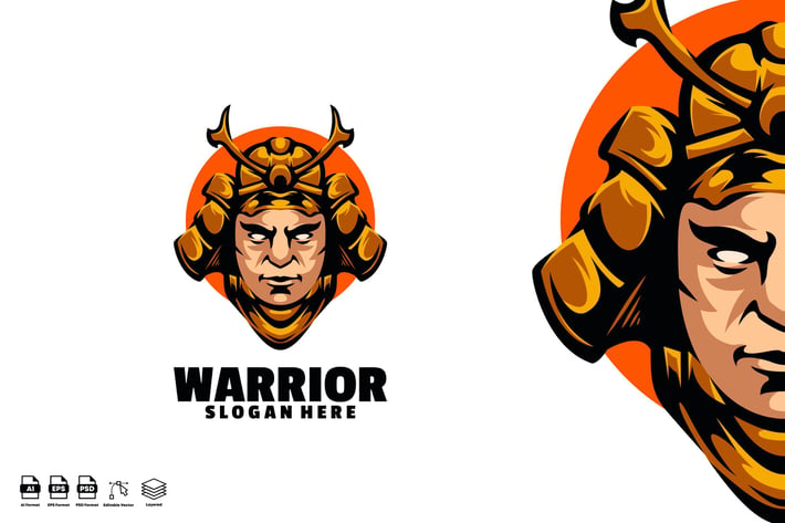 Warrior logo template