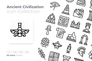 Acient Civilization Outline Icon