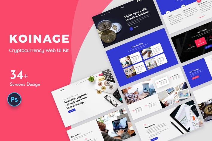 Koinage Cryptocurrency Web UI Kit