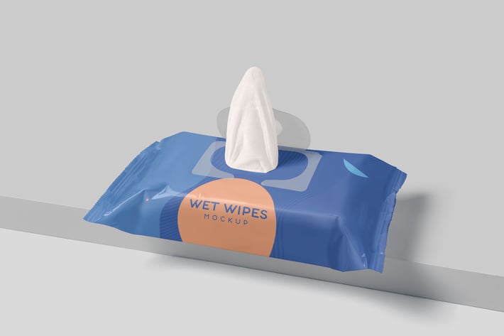 Wet Wipes Pack Mockups