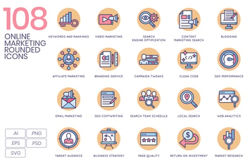 Online Marketing Icons