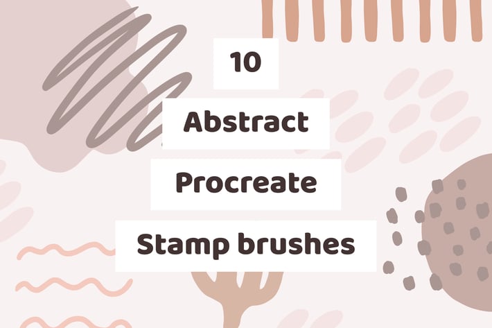 10 Abstract Stamp Procreate Brushes