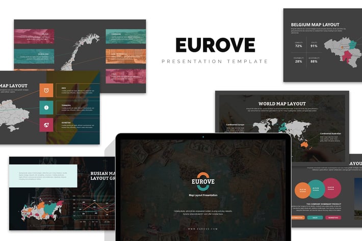 Eurove : Europe Region Vector Map Powerpoint