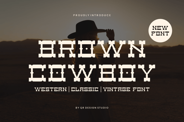 Brown Cowboy - Artdeco & Western Font