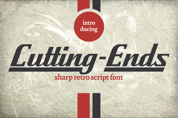 Cutting-Ends | Retro Script Font