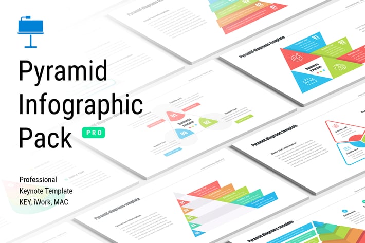 Pyramid infographic pack for Keynote