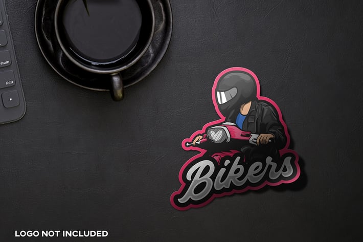 esport logo sticker mockup