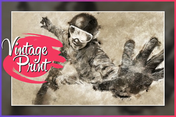 Vintage Print CS4+ Photoshop Action