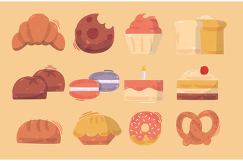 Bakery Icon Set Illustration