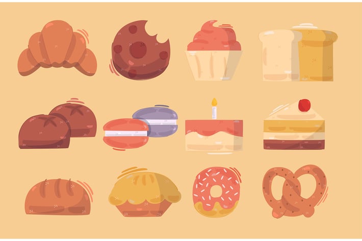 Bakery Icon Set Illustration