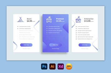 Blues – Pricing Table Design