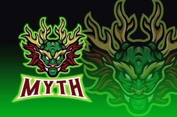 Dragon Face Esport Logo Design