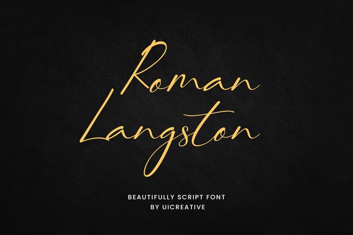 Roman Langston Beautifully Script Font