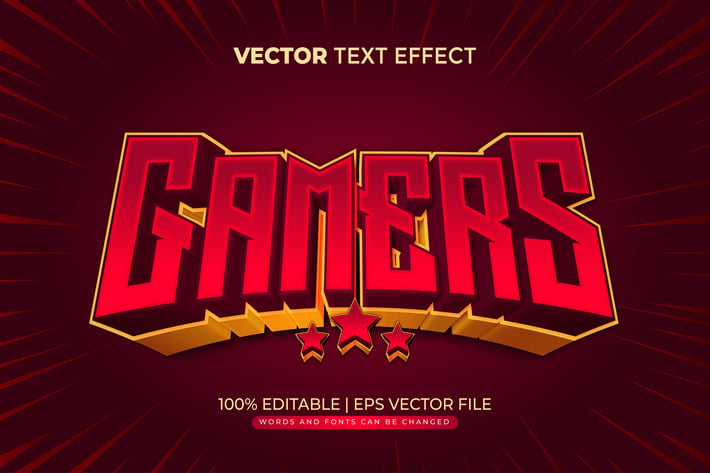 Gamers Esport Editable Text Effect