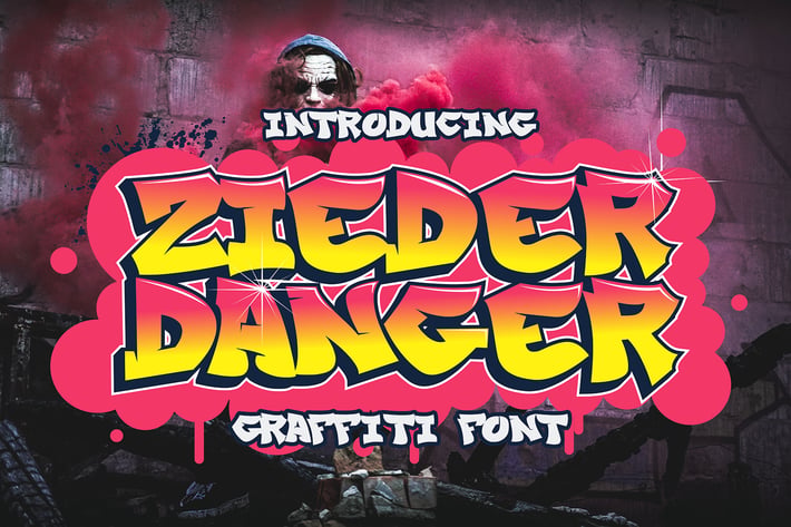 Zieder Danger - awesome Graffiti Font