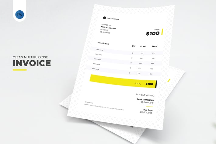 Clean Invoice for Business and Agency