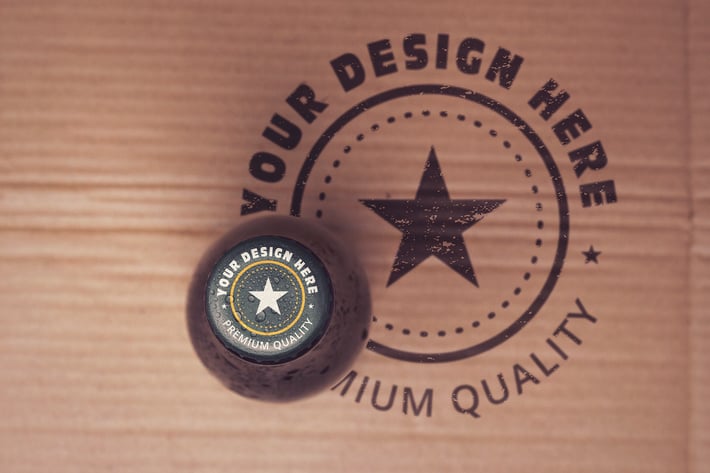 Paperboard Beer Cap Mockup