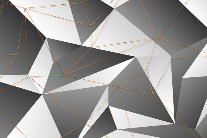 Golden polygonal outline texture background