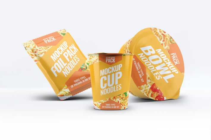 Instant Food Packages Mock-Up Bundle