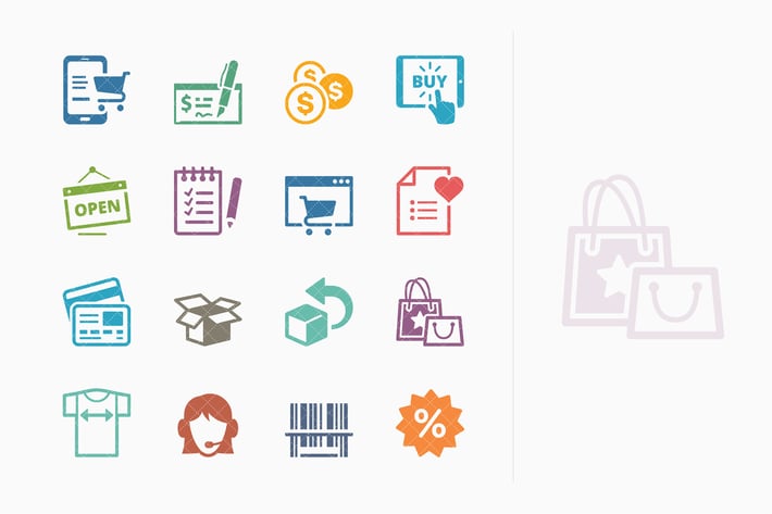 E-commerce Icons Set 3 - Colored Series