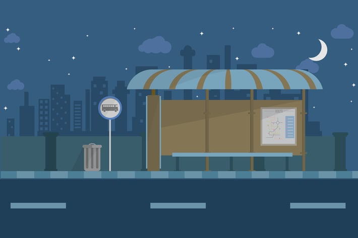 Bus Terminal - Illustration Background