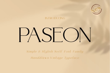 Paseon Simple & stylish serif font family