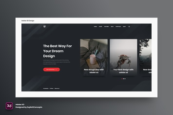 Hero Header Vol 23 - Adobe XD