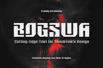 Bogswa - Futuristic Display Sans