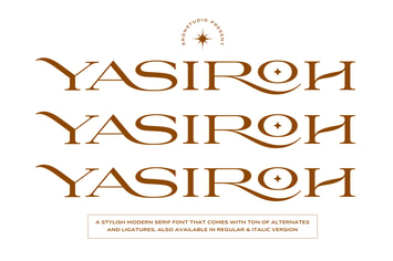 Yasiroh - Ligature Serif Font