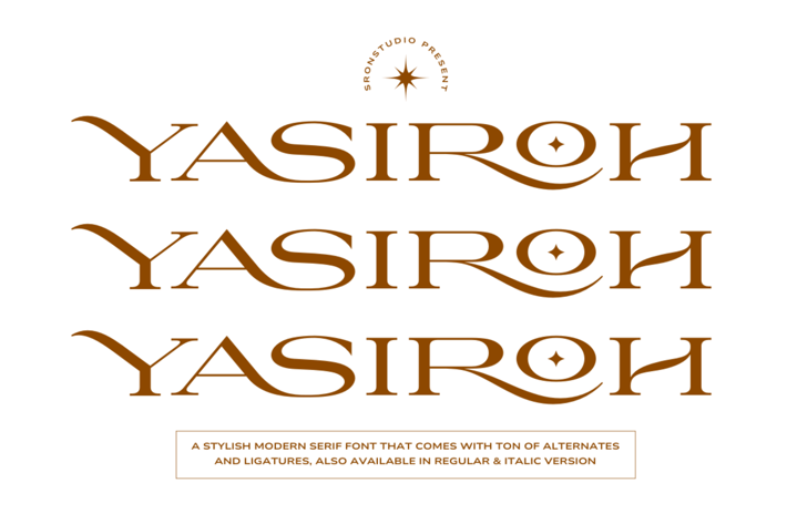 Yasiroh - Ligature Serif Font