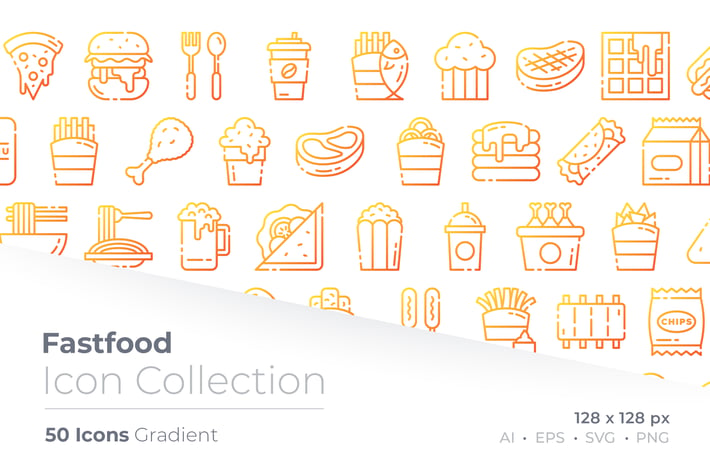 Fast Food Gradient Icon